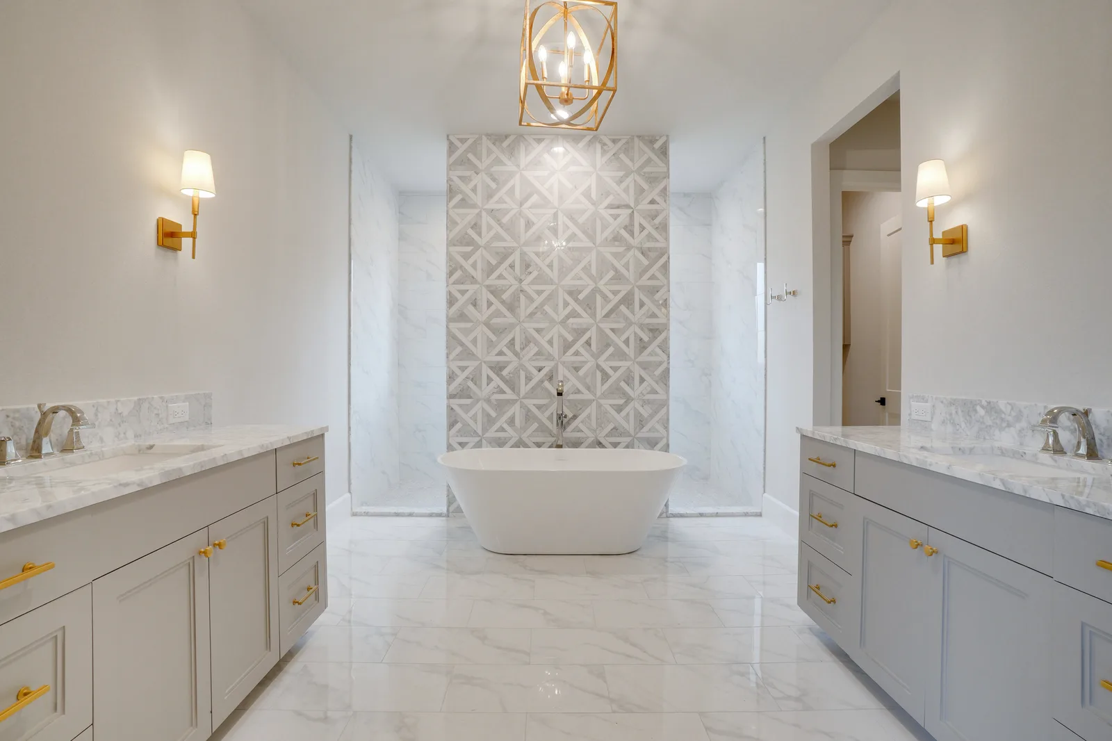 Primary bathroom at 300 Pearson Pond Trail